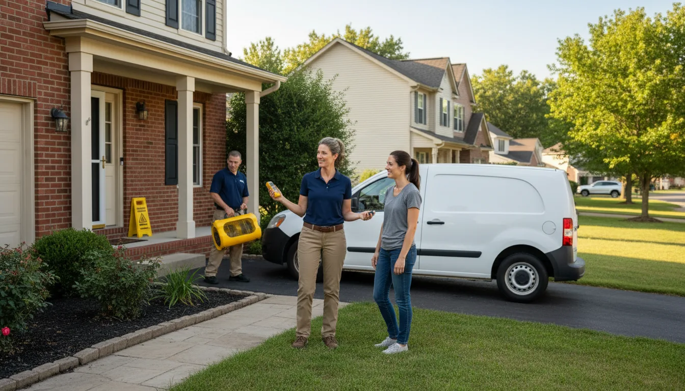 Residential water damage restoration in Nilwood, IL